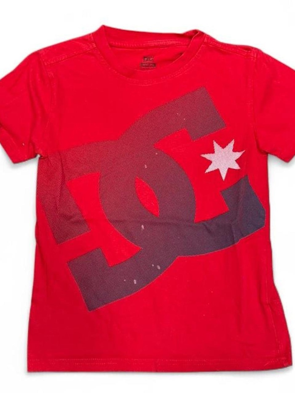 Y2K DC Shoes Graphic Red Slim Fit Baby Tee